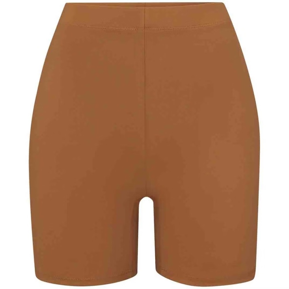 NWT SKIMS SWIM MID WAIST SHORT - ALMOND